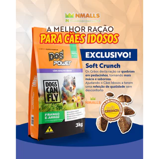 Ração Dog Power Sênior Soft Crunch Super Premium Escolha o Tamanho no Anúncio