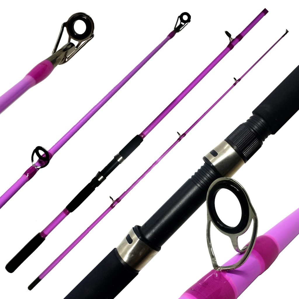 Vara Molinete p/ Pesca de Praia 60lbs Delta Rosa | Tomi | Shopee Brasil