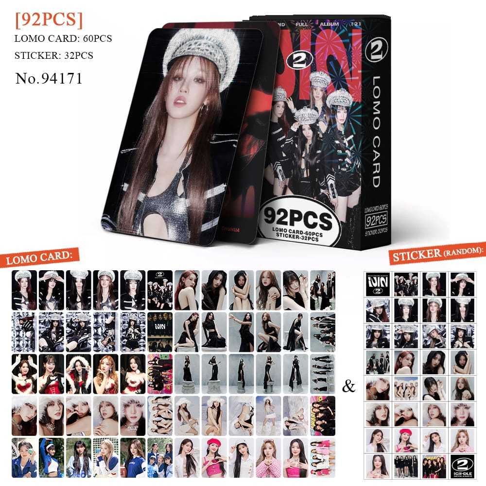 K-POP 60pcs/box com 32pcs adesivo de (G)I-DLE Photocard Pronto