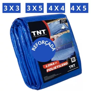 Lona Plastica Impermeavel Reforçada Cobertura Piscina Caminhoneiro Leve Polietileno 3x3/5x3/4x4/ 5x4