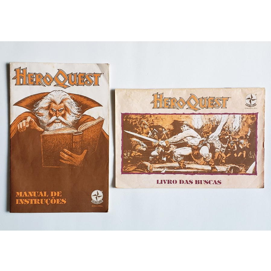 Manual de Instruções + Livro de Buscas (Original) - Hero Quest / RPG