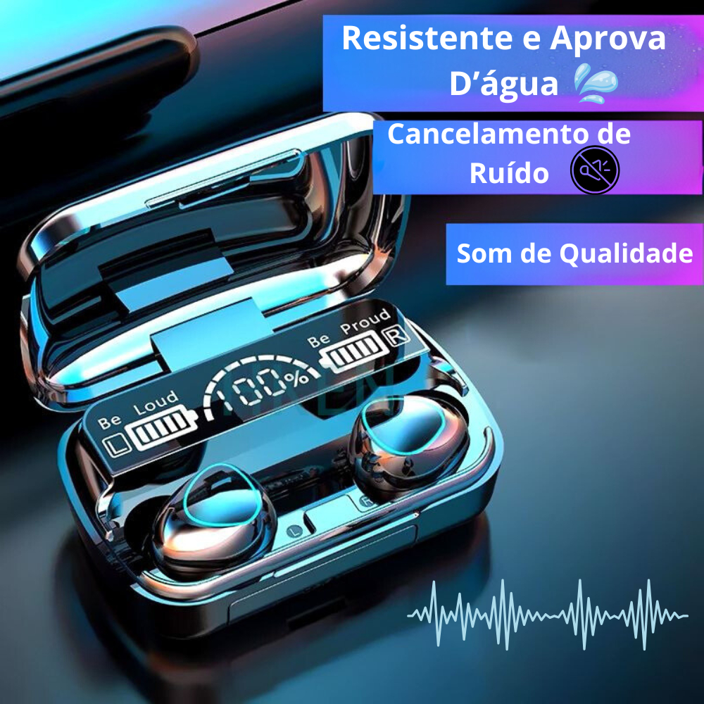 Fone De Ouvido bluetooth 5.3 M10 Sem Fio tws Estéreo À Prova D'água Com ...