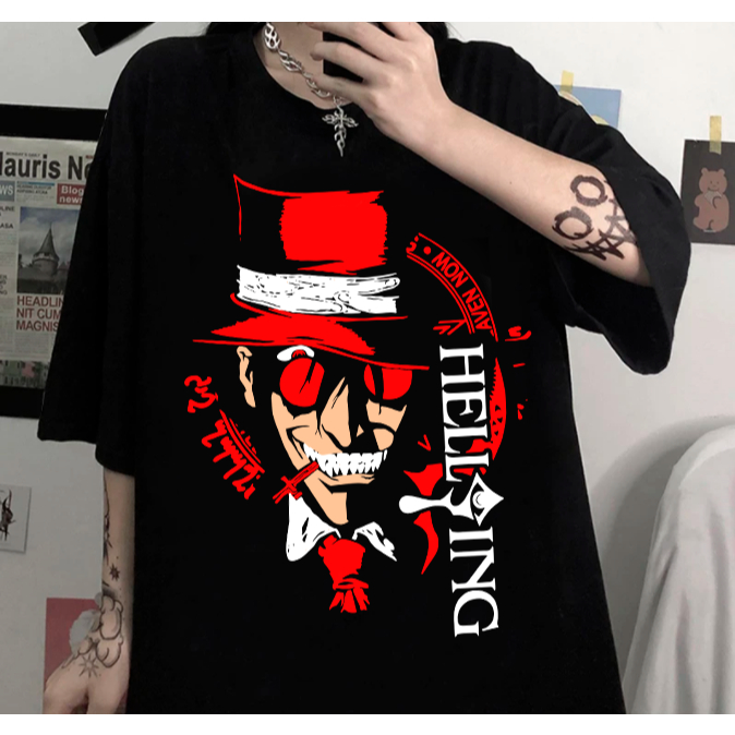 Camiseta Hellsing Alucard Anime 100% algodão Unissex | Shopee Brasil