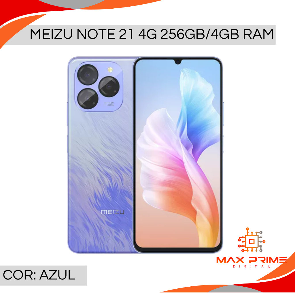 Meizu note 21 4G, Câmera 50MP, Processador Unisoc T606, Bateria