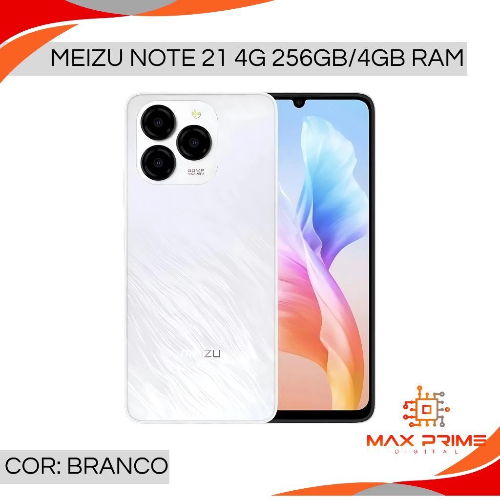 Meizu note 21 4G, Câmera 50MP, Processador Unisoc T606, Bateria