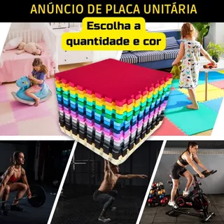 Tatame Tapete Eva Infantil Emborrachado 50x50cm 20mm Cores Criança Bebe Grosso Recreação Atividades