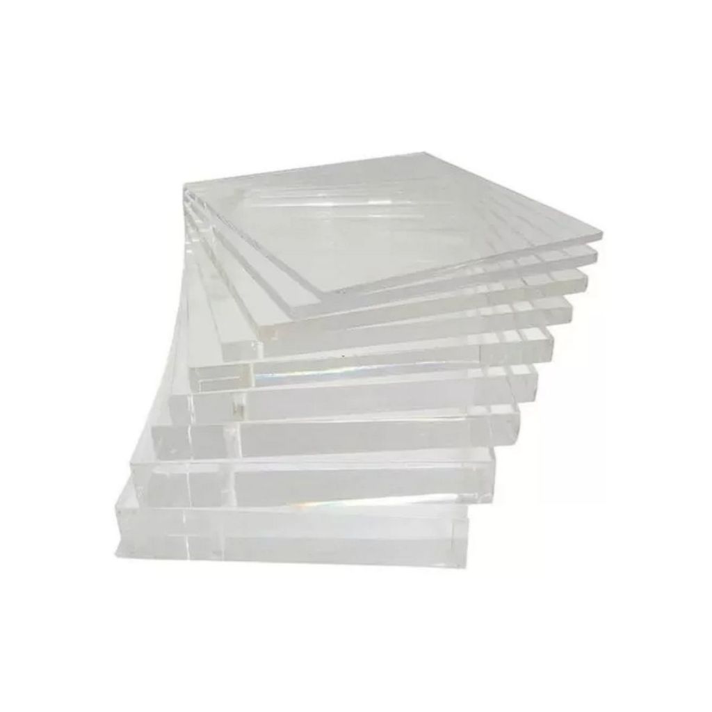 Placa Chapa Acrílico Cristal Transparente 5mm Várias medidas
