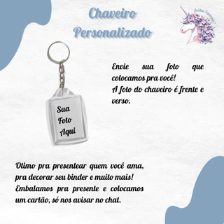 CHAVEIRO PERSONALIZADO - LEIA A DESCRIÇÃO -