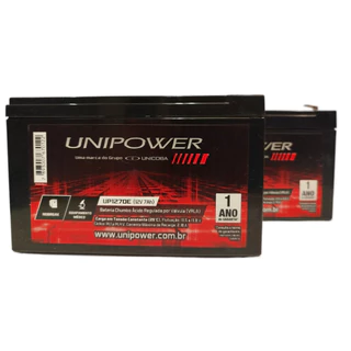 Bateria Selada UNIPOWER Vrla 12v 7ah e 9ah Alarme, UPS, Nobreak