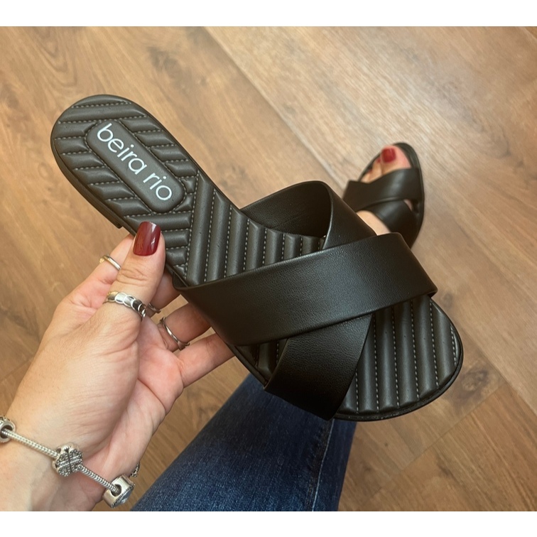 Sandália Rasteira Rasteirinha Feminina Beira Rio BR84 Shopee Brasil