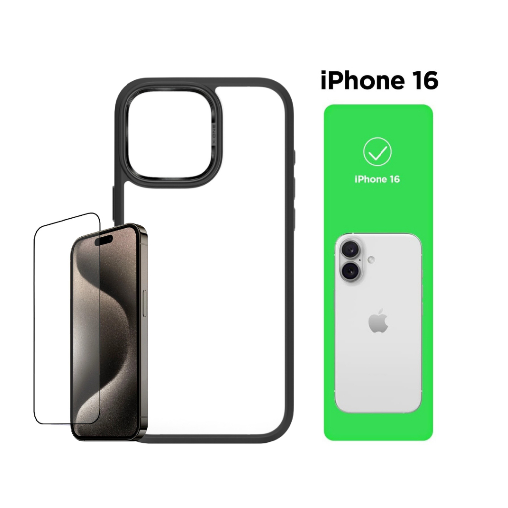 Kit Capa Capinha + Película para Iphone 16 Plus e Pro Max X-One