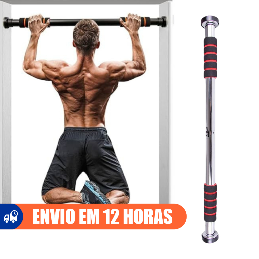 Barra De Porta Para Exercícios Ajustável Com Kit Instalação | Shopee Brasil