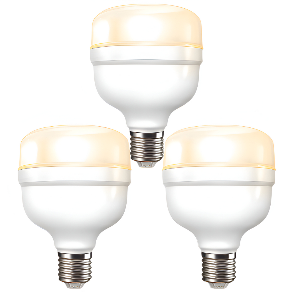 Kit 3 Lâmpada Led 20w Bulbo Soquete E27 Amarelo 3000K Bivolt