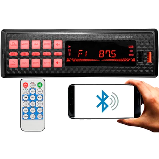 Aparelho De Som Carro Radio Automotivo Fm Bluetooth Pendrive Sd Rádio 2 Usb 4x25w rms