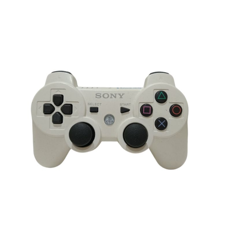 CONTROLE DUALSHOCK 3 BRANCO SIXASIS DE PLAYSTATION 3 ORIGINAL (USADO).