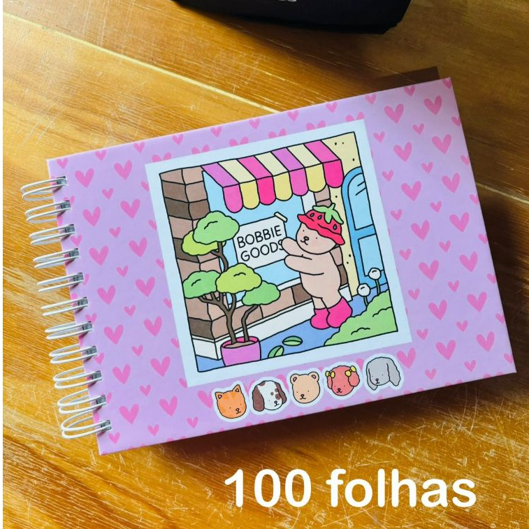 Livro de Colorir Bobbie Goods 100 Folhas de 180g | Shopee Brasil