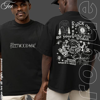 Camiseta Basica e OVERSIZED Fleetwood Mac Banda De Rock Tour Brazil Unissex