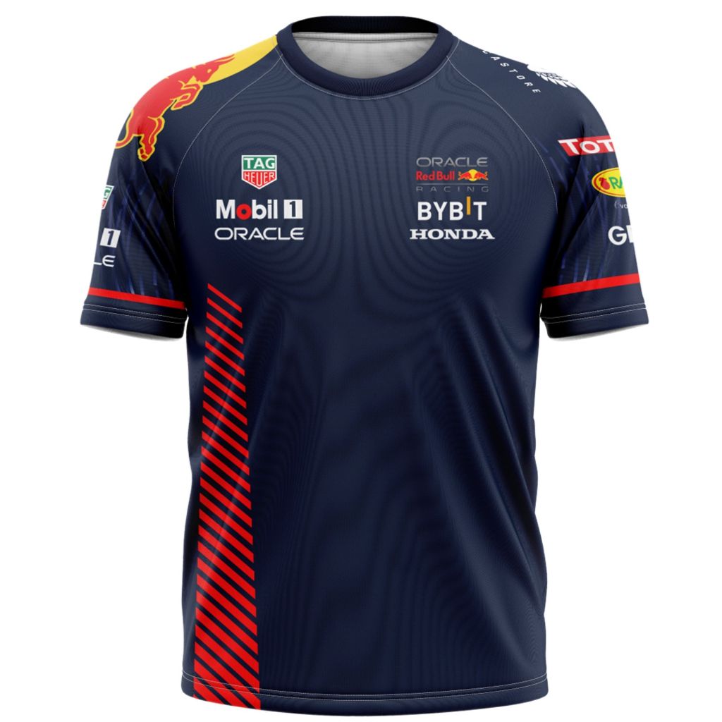 Camiseta Esportiva Fórmula 1 Red Bull Dry Fit Treino Proteção UV