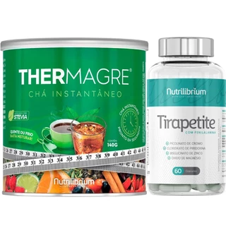 Kit Tirapetite 60 Cápsulas + Thermagre Chá Solúvel 140g Nutrilibrium