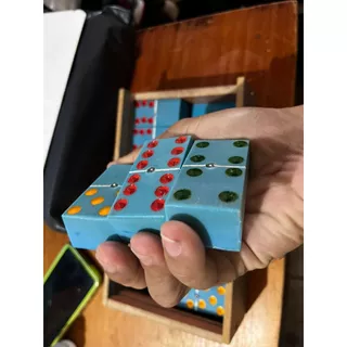 JUMBO domino profissional azul PVC na caixa mdf tamanho 2cm muito grande envio rapido