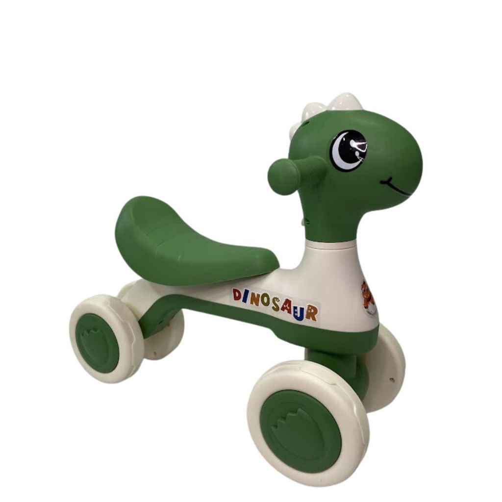 Motoca Infantil De Equilíbrio C/ Luz E Som Dino Verde - HK Brinquedos