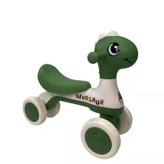 Motoca Infantil De Equilíbrio C/ Luz E Som Dino Verde - HK Brinquedos