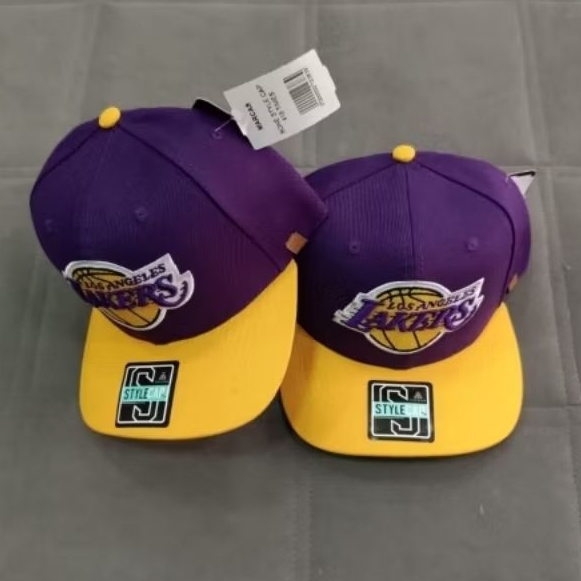 Boné Aba Reta Snapback Bordado Lakers Retro Ajustável