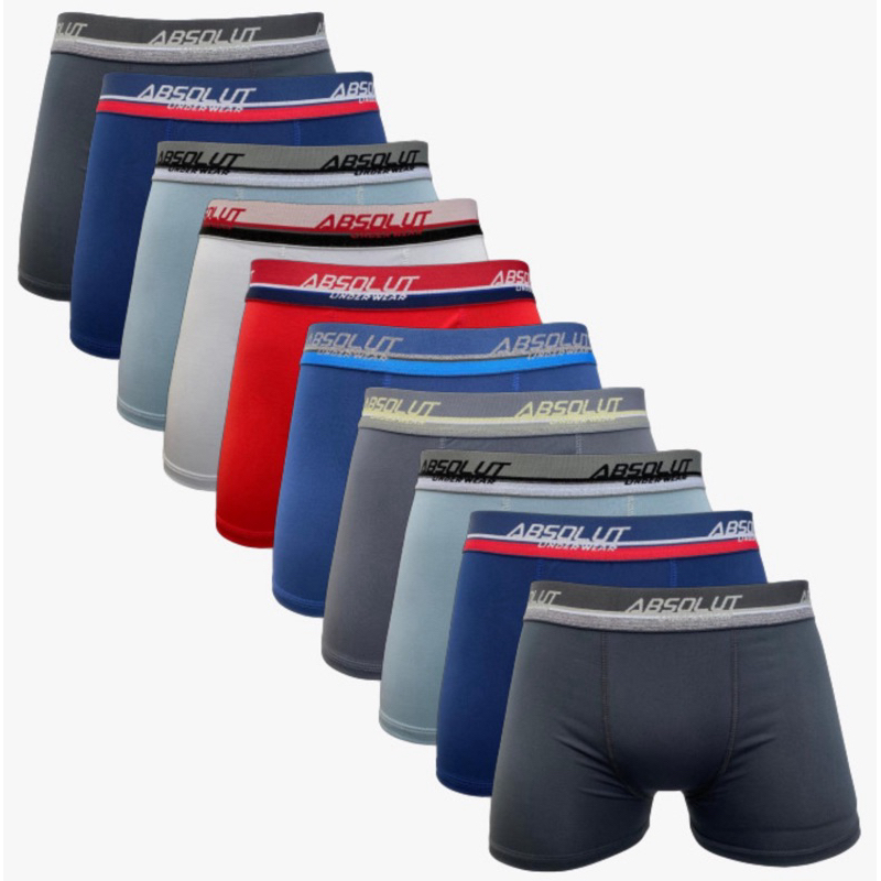 Kit 10 Cuecas Boxer Adulto Microfibra Original Qualidade em Oferta na Shopee