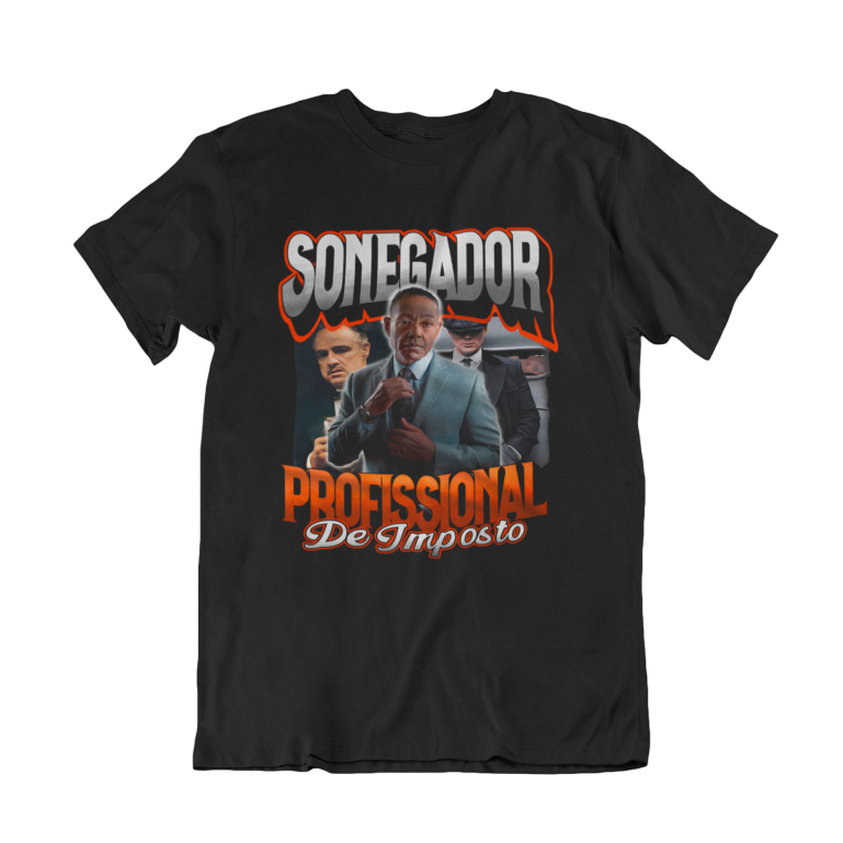 Camiseta Unissex 100% Algodão Camisa Premium Lançamento Novidade Sonegador Profissional de Imposto