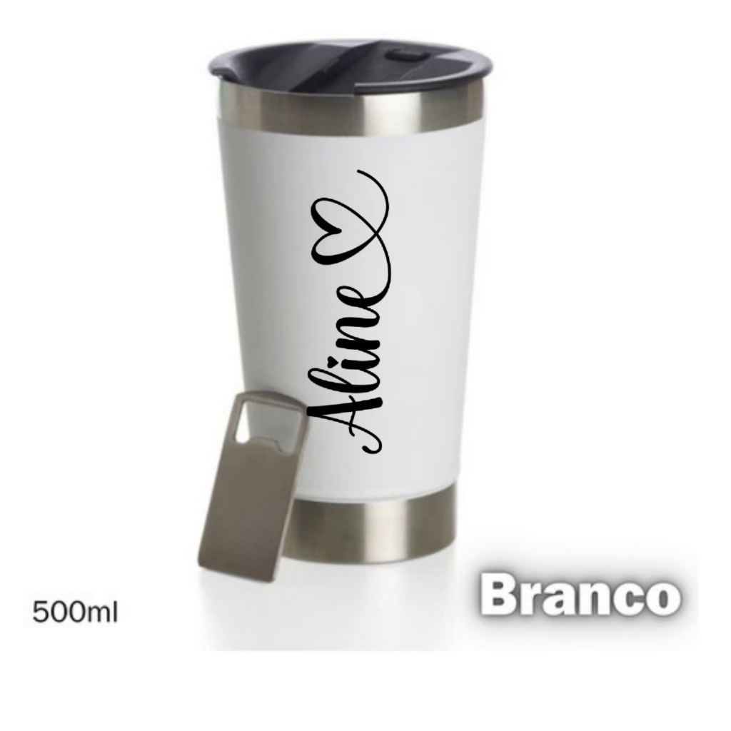 Copo Personalizado com seu Nome e Coração no Final | Shopee Brasil