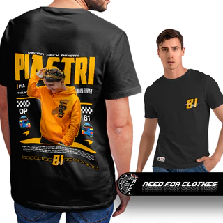Camiseta Oscar Piastri, McLaren, Fórmula 1, Automobilismo, Algodão