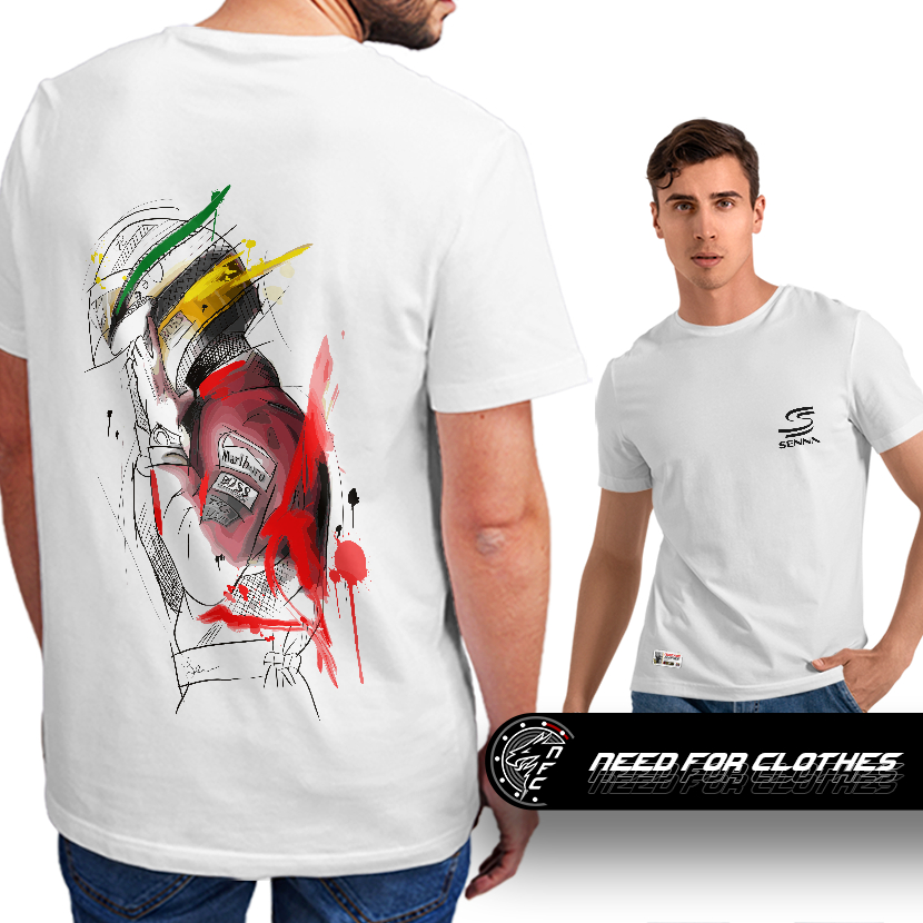 Camiseta Ayrton Senna, Fórmula 1, McLaren, Ícone Brasileiro, Algodão