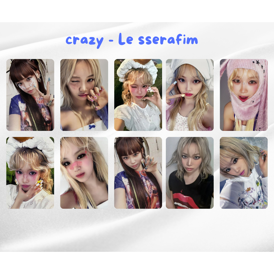 KPOP - Photocards com verso fanmade LE SSERAFIM CRAZY - Sakura