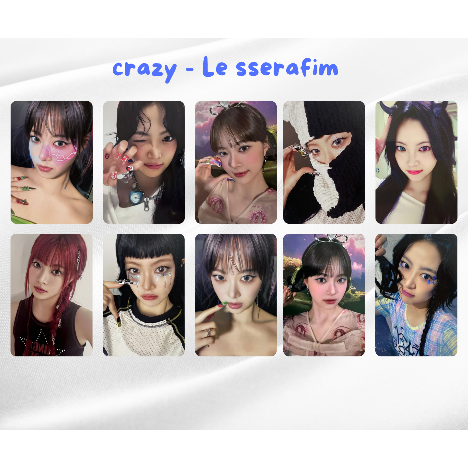 KPOP - Photocards com verso fanmade LE SSERAFIM CRAZY - Sakura