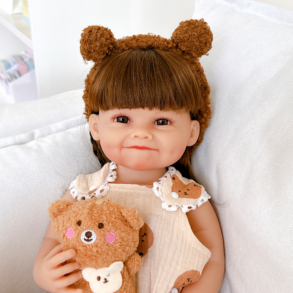 boneca reborn realista 48cm/19inch realistic sleeping baby dolls life size silicone baby reborn dolls silicone newborn b