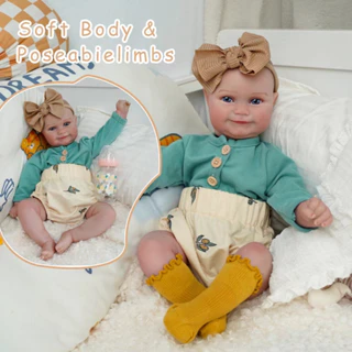 Bebê Reborn Boneca que Fala Realista Menina 48cm Olhos Azuis