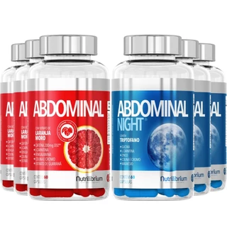 Kit 3x Abdominal Laranja Moro + 3x Abdominal Night 3 Meses Nutrilibrium