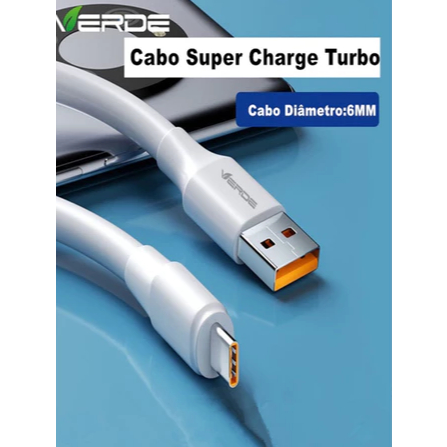 Cabo Tipo C Grosso 6MM 120W Super Charging Turbo Carregamento Para Xiaomi Huawei SXJ-515-TC