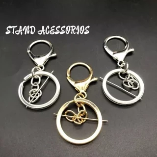 Kit 50 peças Argola de Chaveiro 30MM com mosquetão dourado ou níquel