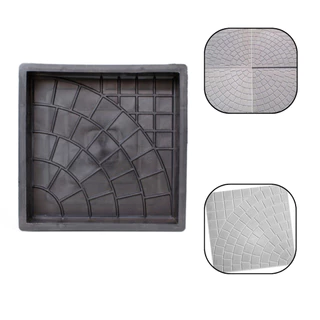Kit c 5 Formas Trabalhada Molde p Concreto Piso Lajota 25x25x6 Desenhada em Circulo Globo