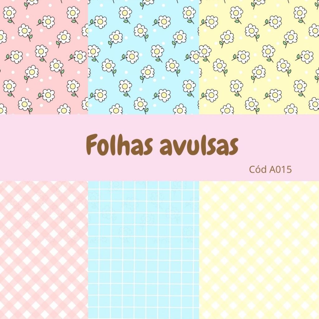 Papel Decorado Estampado para Scrapbook Florzinhas Delicadas impressos ...