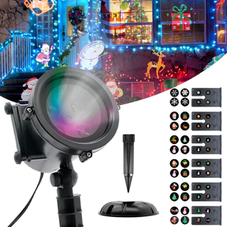 Projetor Led Laser Natal Desenhos Natalinos Espeto Jardim Decoração C03 Bivolt 110v 220v