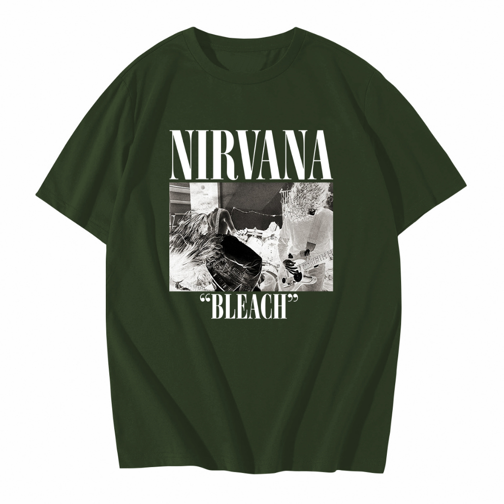 NIRVANA BLEACH Tシャツ ブラック Camisa Camiseta Nirvana Bleach Banda de Rock Unissex 100% Algodão
