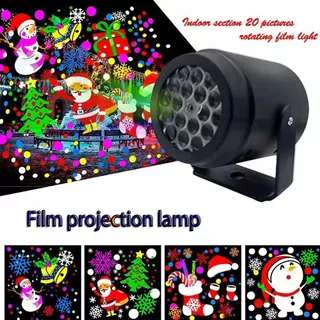 Projetor Natalino Led Natal 16 Desenhos 3d Laser Decoracao Casa Loja Arvore de Natal Portatil Bivolt - SKY