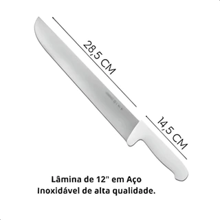 Faca Açougueiro Corta Osso Facão Resistente Aço Inox Profissional Promoção