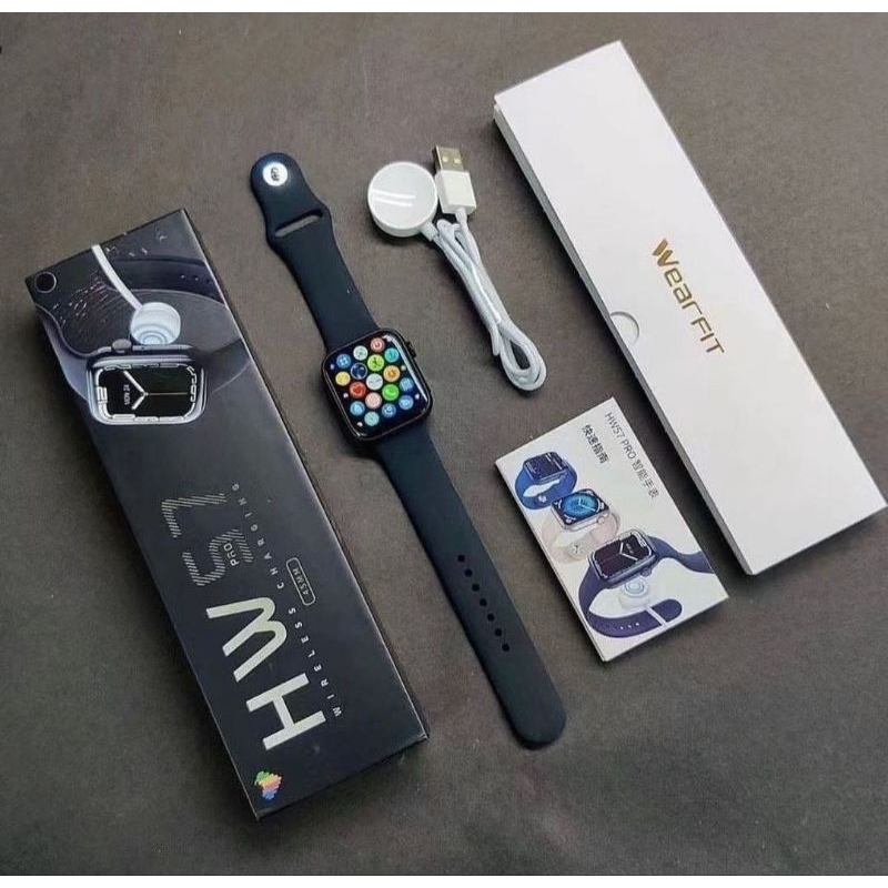 Smartwatch Relógio inteligente HW57 tamanho 44mm Ios e Android