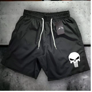 bermuda Short Masculino Mauricinho Modelo JUSTICEIRO- Antiodor e Design Esportivo Ideal para Academia, Skate,Praia,Verao