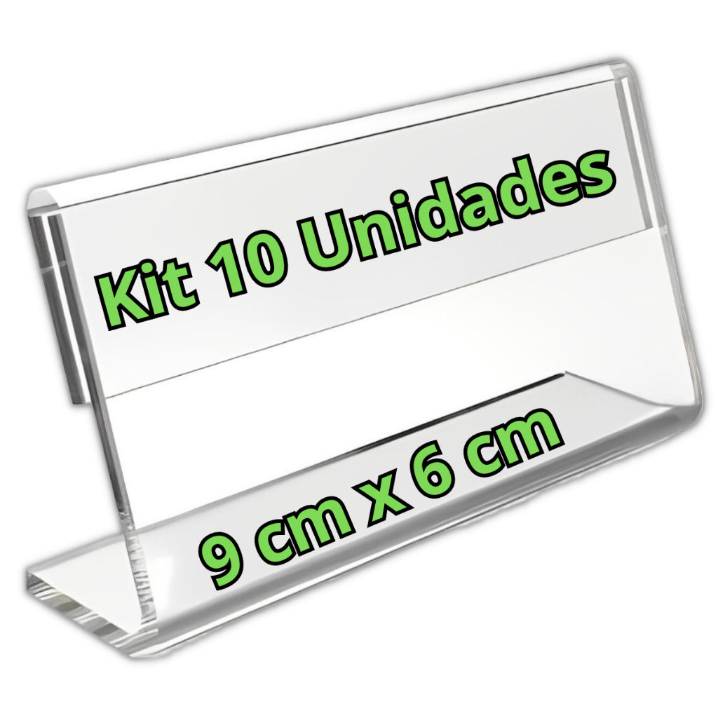 Placa Preço Acrílico 9cm x 6cm Restaurante Buffet Vitrine Co