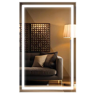 Espelho Retangular Grande 80x120cm Jateado LED Touch 3 Cores Lapidado Luxo em Oferta na Shopee