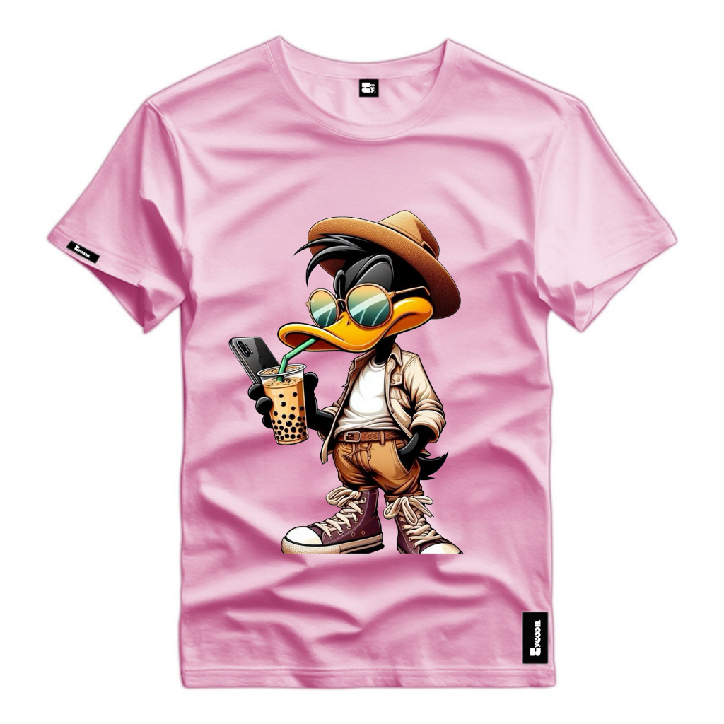 Camiseta Masculina Personalizada Patolino Personagem Desenho Estiloso Unissex Camisa Algodão Top